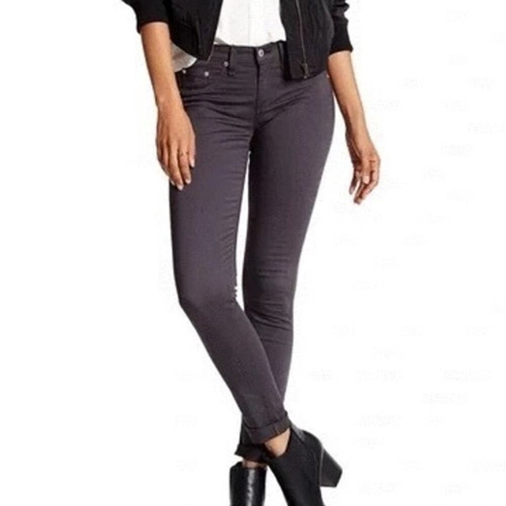 Rag & Bone NWT Charcoal Gray Skinny Denim Jeans Size 27 Mid Rise W1502O026CHA